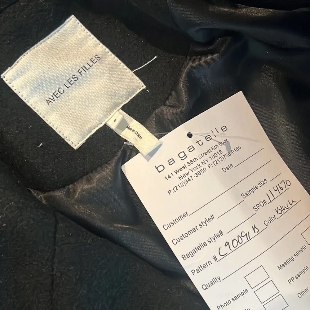 NEW Avec Les Filles ColorBlock Trench Coat, Black Red Camel Size S Retail ~ $500 - Picture 14 of 17